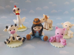 Adorno de torta animales de granja en internet