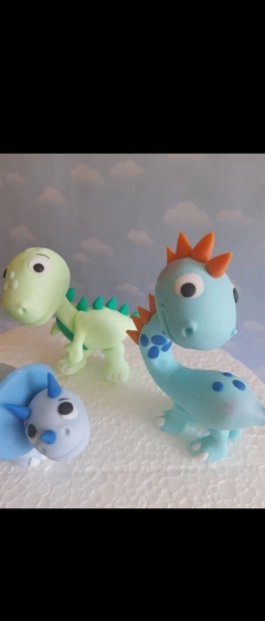 Adorno de torta dinosaurios