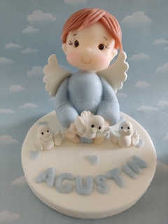 Adorno de torta Angelitos bautismo - tienda online