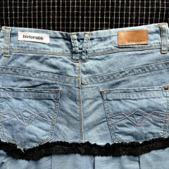 Imagen de Pollera Upcycled Denim Ribbon