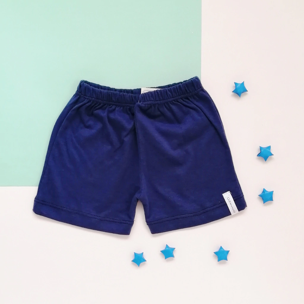 Short algodón azul