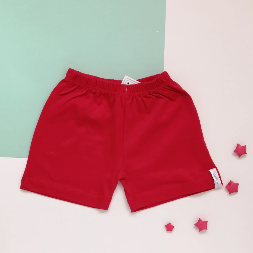 Short algodón rojo