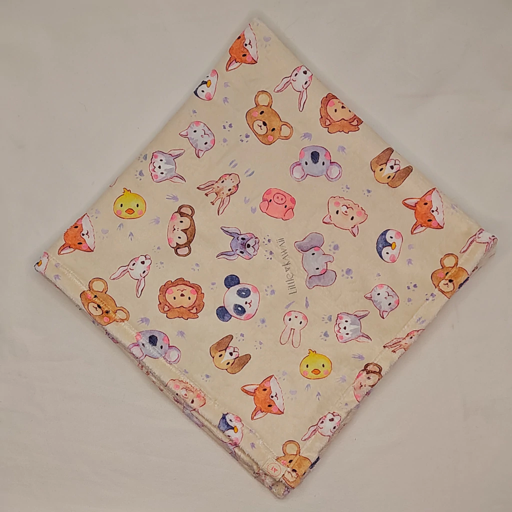 Manta de bebé polar soft animalitos kawaii