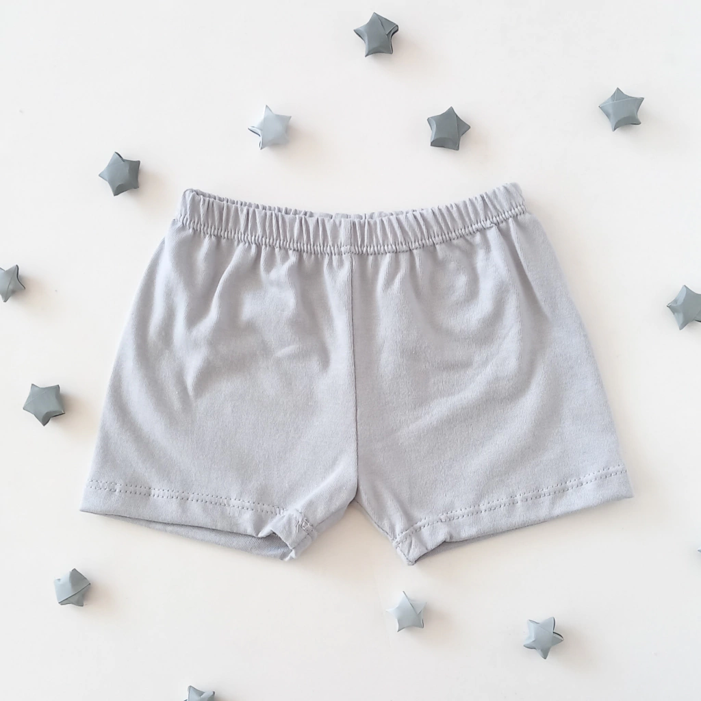 Short de algodon gris
