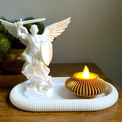 São Miguel Arcanjo Série Alba Minimalista - 10cm, 15cm, 21cm - loja online