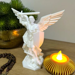 São Miguel Arcanjo Série Alba Minimalista - 10cm, 15cm, 21cm