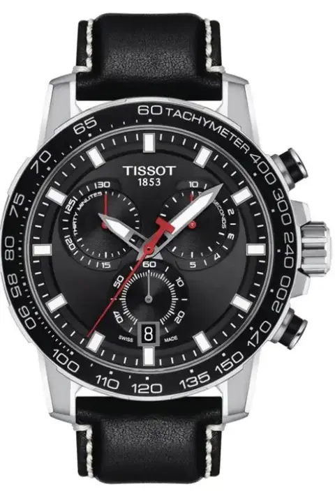 Reloj Tissot con cronógrafo y correa de cuero