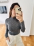 Polera Raffi lurex gris - Brava Rosario