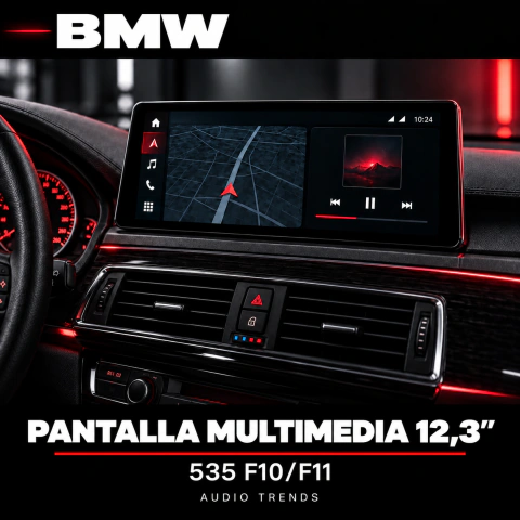 Pantalla Multimedia 12,3″ para BMW 535 F10/F11 | GPS y WiFi CarPlay y AndroidAuto Instalada