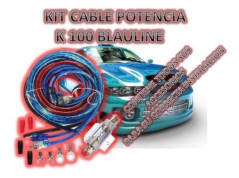 Kit De Cables Blauline K-100 Instalacion P/ Potencia 2000 W