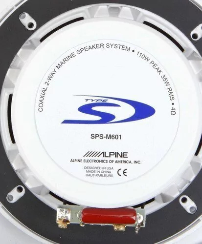 Juego de Parlantes Marinos Nauticos Alpine SPS-M601 2 Vias 35w Reales