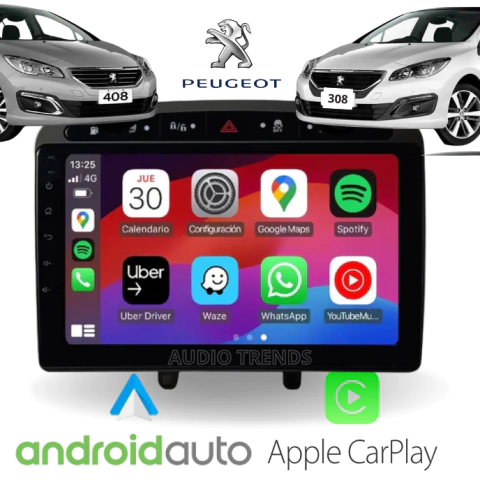 Stereo Multimedia 9" para Peugeot 308 / 408 con GPS - WiFi - Mirror Link para Android/Iphone - comprar online
