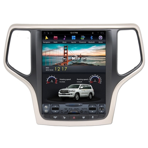 Stereo Multimedia Tesla 13.4" para Jeep Cherokee 2014 al 2017 con GPS - WiFi - Mirror Link para Android/Iphone