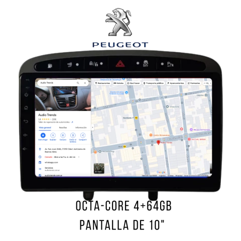 Stereo Multimedia 9" para Peugeot 308 / 408 con GPS - WiFi - Mirror Link para Android/Iphone - comprar online