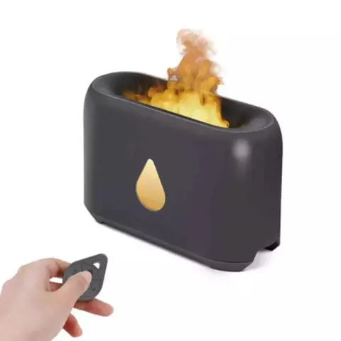 AROMATIZADOR ULTRASÓNICO, EFECTO DE FUEGO LED CON CONTROL REMOTO