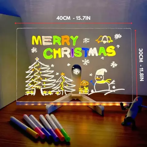 Pizarra Mágica LED Flúor 40x30cm