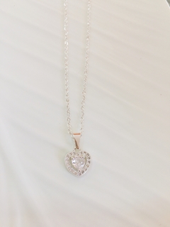 COLLAR CORAZON CON CUBICS Y CIRCONIAS