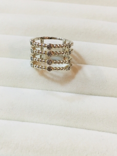 ANILLO CUATRO HILERAS