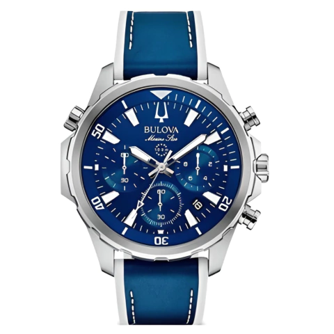 Reloj Hombre Bulova 96B287 Marine Star Chronograph, Agente Oficial Argentina