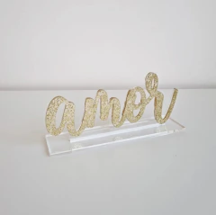 Adorno Mesa Em Acrílico Palavra Amor - comprar online