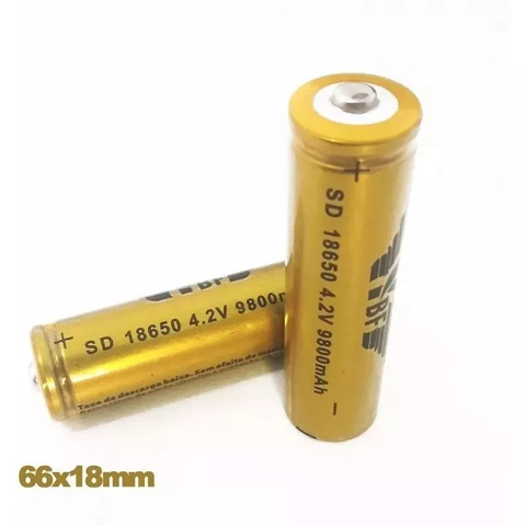 Kit 1 Carregador Duplo + 4 Bateria Recarregável 18650 9800mAh 4.2v Li-Ion
