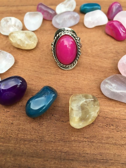 Anillo Ágata Fucsia - comprar online