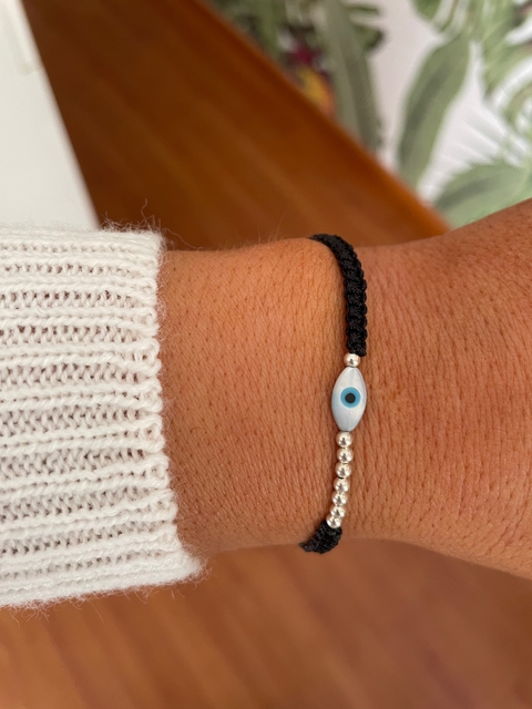 Pulsera ojo turko y nacar