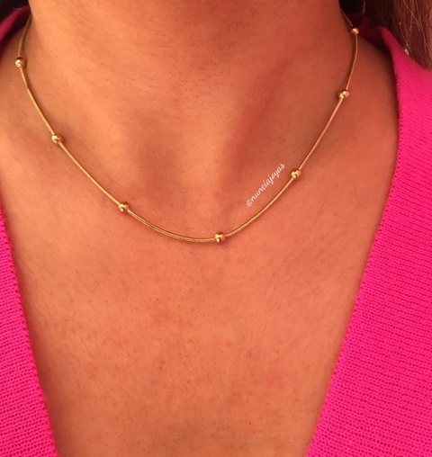 collar clapton bolitas gold