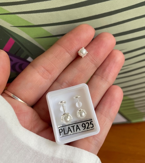 PAR Abridores perla engarzada 5mm