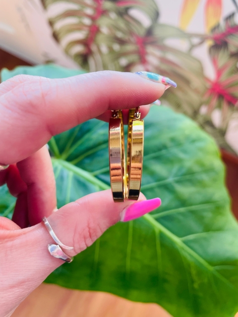 Par argollas cubanas chatas L