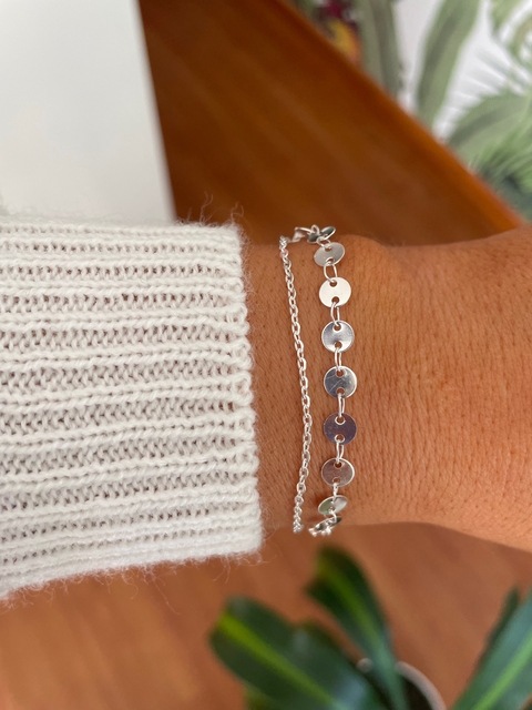 Pulsera doble moneditas