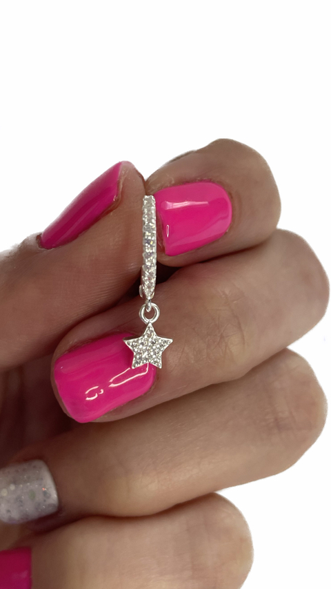 Aro estrella cubic y Micro Pavé 1 Cm (unidad)