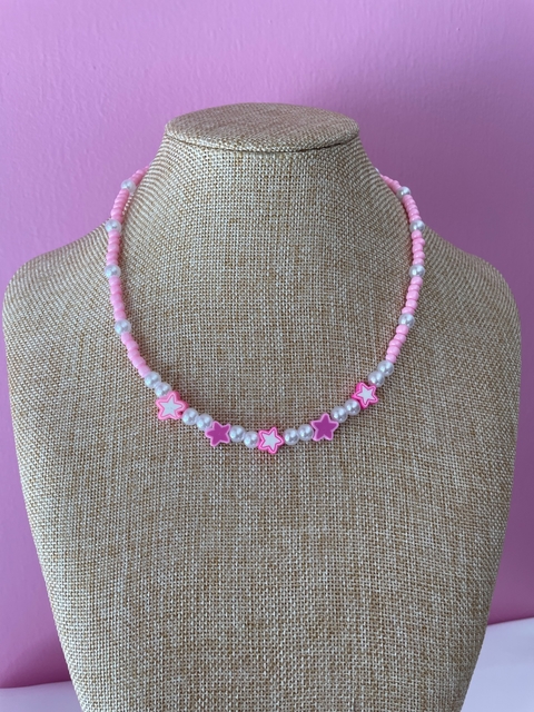 collar pink stars (unidad)