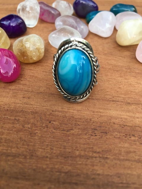 Anillo Ágata Azul - comprar online