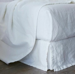 Cubre sommier de lienzo off white para cams King de 1,80x2,00