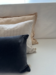 Almohadon terciopelo negro 30x50 + relleno - Otilia Deco