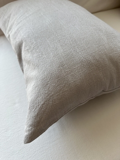 Almohadon lino tussor gris 40x60 con relleno incluido - comprar online