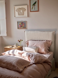 Funda pars respaldo de cama denuna plaza de 1,07x1,10alto en tussor off white - comprar online