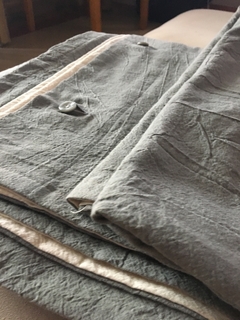 Funda de acolchado tussor gris tamaño Queen (cama 1,60) medida 2,40x2,50 - comprar online
