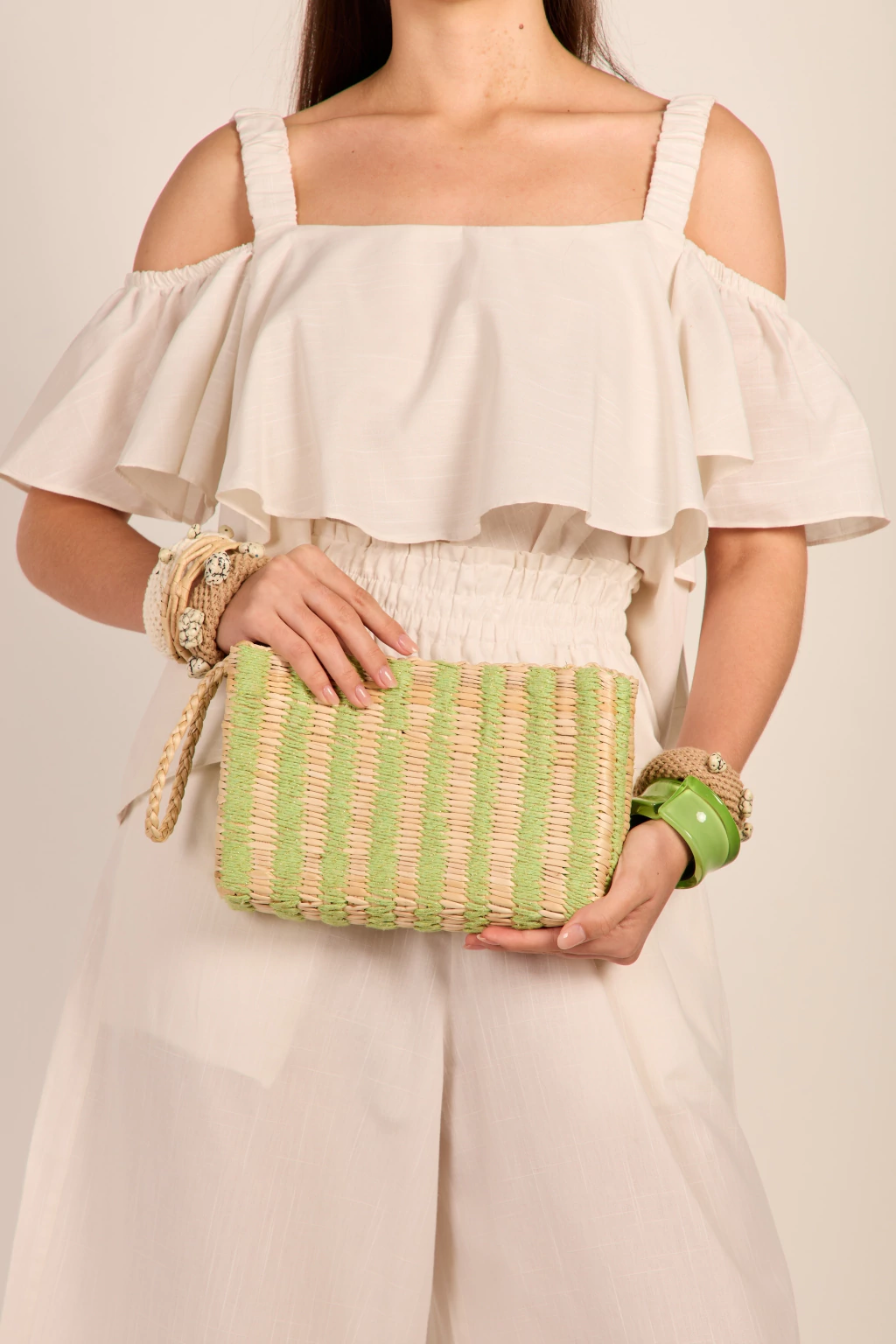 Clutch Fibra de Banana verde