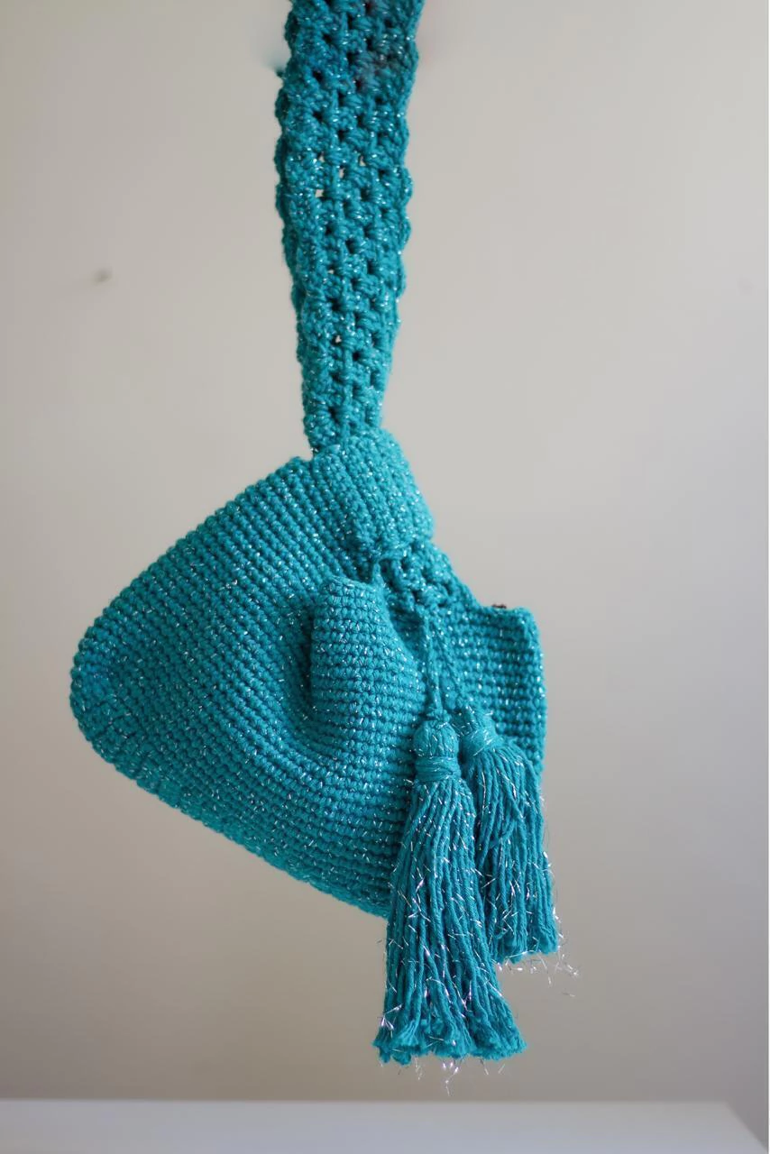 Bolsa Nó Verde Turquesa