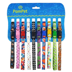 Coleira Seda Ajustável Para Cães Grande - Kit com 10un