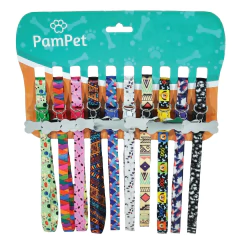 Coleira Seda Ajustável Com Pingentes Para Cães Grande - Kit com 10un