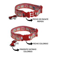 Coleira Elástica Ajustável Com Pingente Para Gatos Pequeno - Kit com 10un na internet