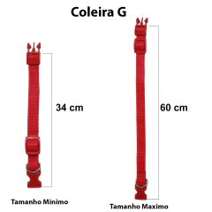 Coleira Nylon Ajustável Para Cães Grande - Kit com 10un - Produtos para Pet Shop - Pampet Distribuidora - Atacado Pet