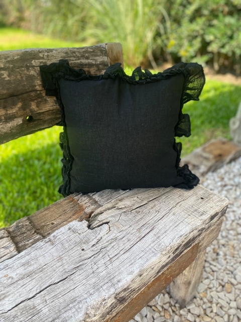 Almohadon Tucci volados negro