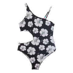 ENTERIZA HIBISCUS NEGRA - NIÑA/TEEN 12 AL 20 - comprar online