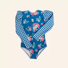ENTERIZA ROSAS AZUL - MINI NIÑA 18/24meses al 6
