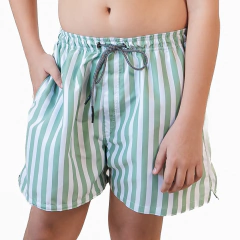 SHORT DE BAÑO STRIPES OLIVA - NIÑO 4 AL 16 - comprar online