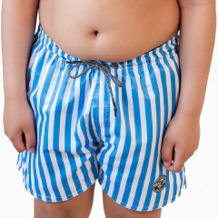 SHORT DE BAÑO STRIPES AZUL - NIÑO 4 AL 16